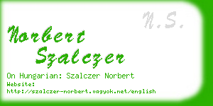 norbert szalczer business card
